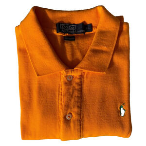 Polo Ralph Lauren 100% Cotton Men's Polo Orange XL A+